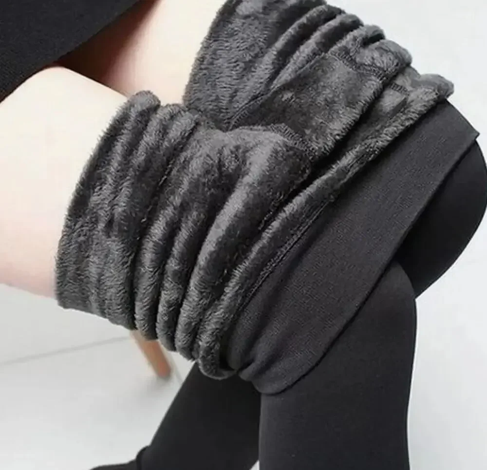 Black Plus Size Fleece Thermal Stirrup Leggings – Winter